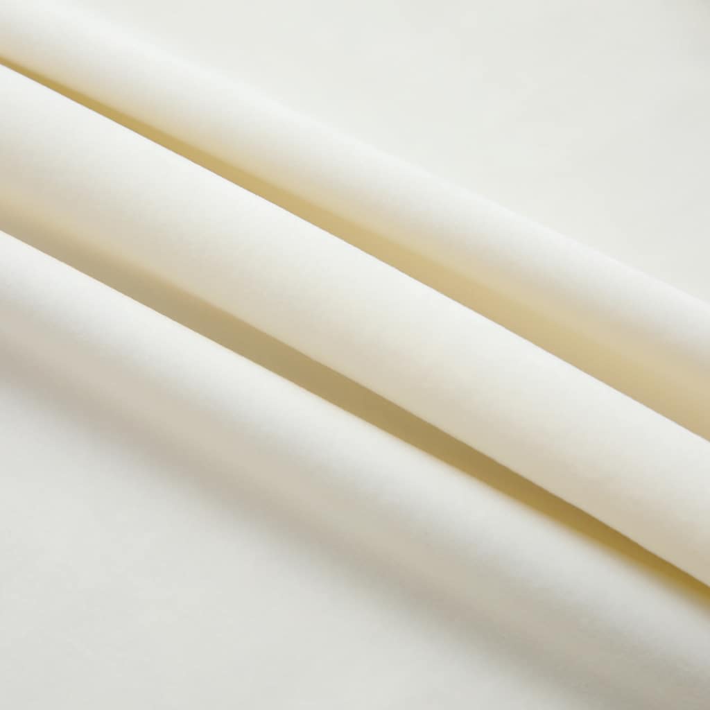 Gordijnen verduisterend 2 st met haken 140x175 cm fluweel crème is nu te koop bij PeponiXL, paradijselijk wonen!