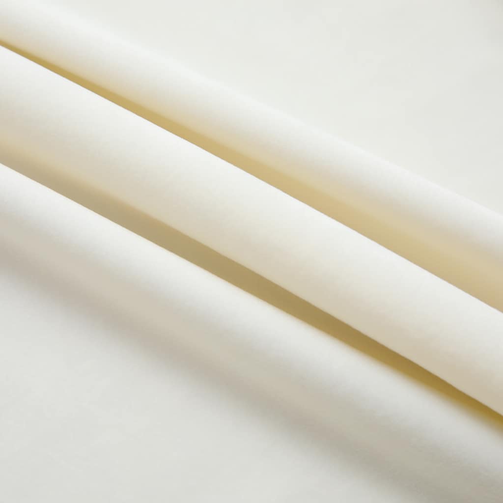 Gordijnen verduisterend 2 st met haken 140x225 cm fluweel crème is nu te koop bij PeponiXL, paradijselijk wonen!