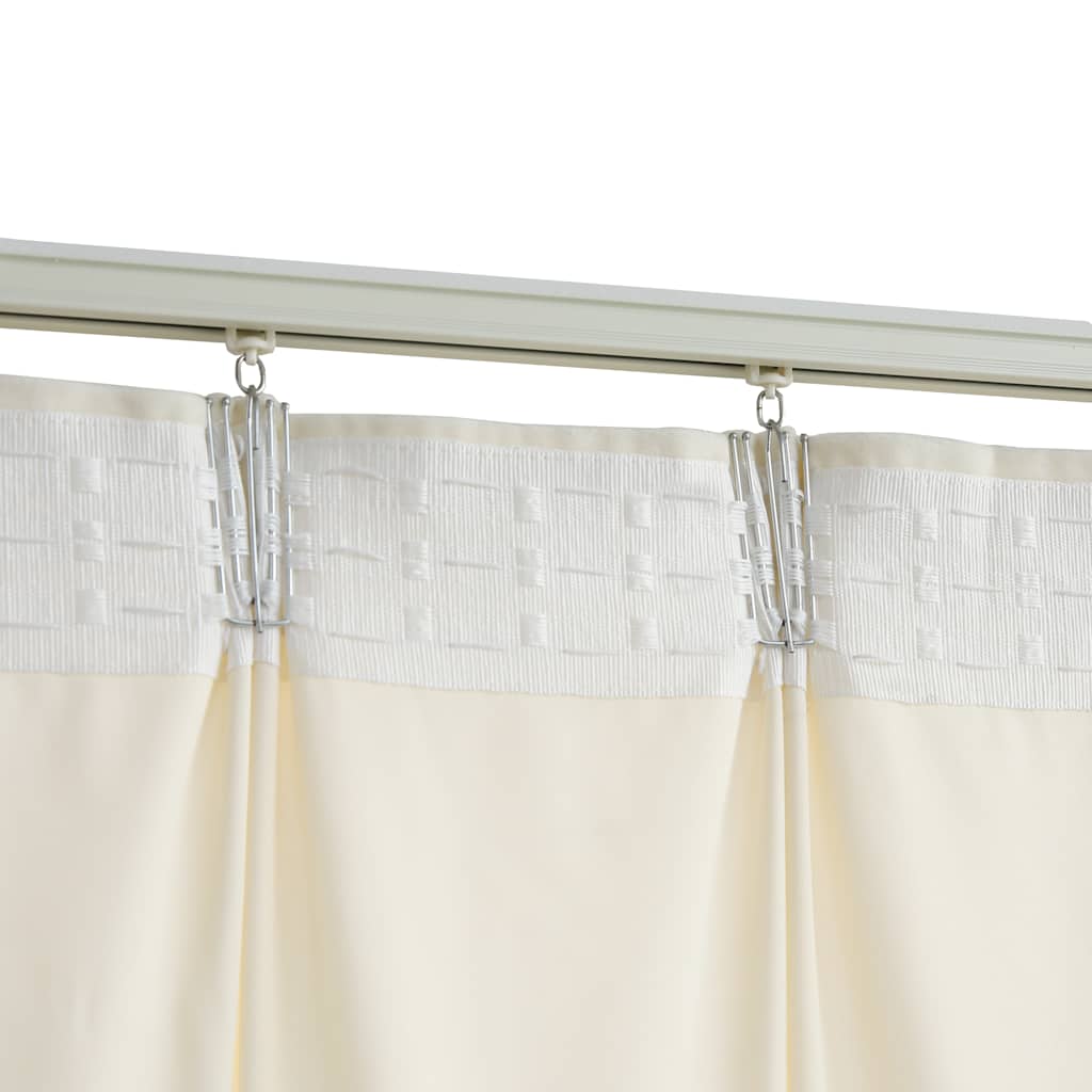Gordijnen verduisterend 2 st met haken 140x245 cm fluweel crème is nu te koop bij PeponiXL, paradijselijk wonen!