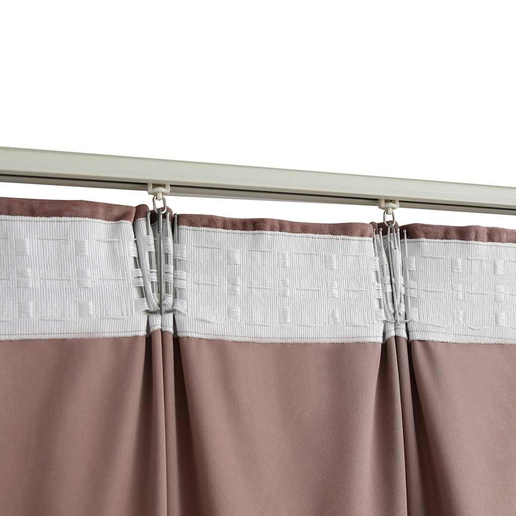 Gordijnen verduisterend 2 st met haken 140x175 cm fluweel roze is nu te koop bij PeponiXL, paradijselijk wonen!