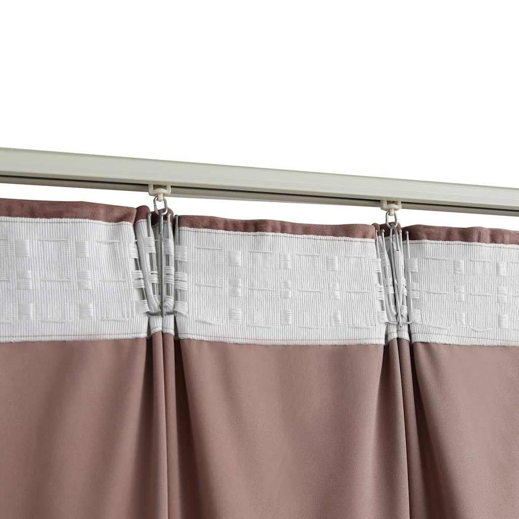 Gordijnen verduisterend 2 st met haken 140x225 cm fluweel roze is nu te koop bij PeponiXL, paradijselijk wonen!