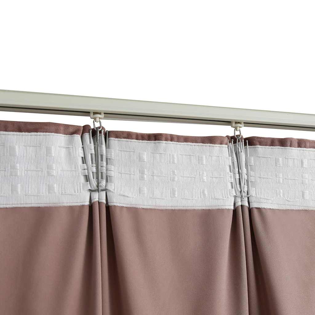 Gordijnen verduisterend 2 st met haken 140x245 cm fluweel roze is nu te koop bij PeponiXL, paradijselijk wonen!