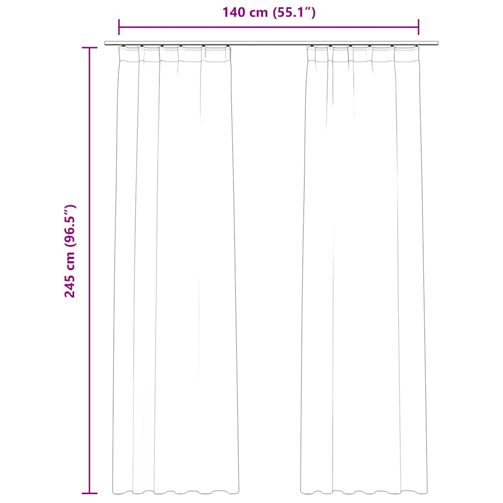 Gordijnen verduisterend 2 st met haken 140x245 cm fluweel roze is nu te koop bij PeponiXL, paradijselijk wonen!