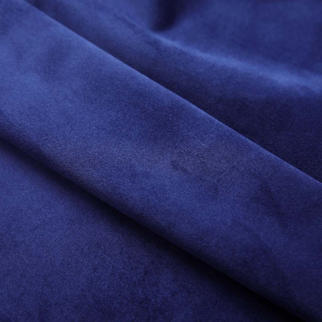 Gordijn verduisterend met ringen 2 st 140x175 cm fluweel blauw is nu te koop bij PeponiXL, paradijselijk wonen!