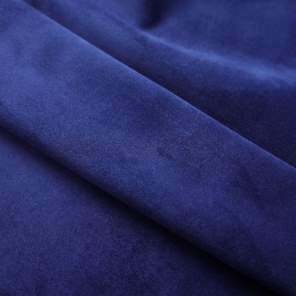 Gordijn verduisterend met ringen 2 st 140x225 cm fluweel blauw is nu te koop bij PeponiXL, paradijselijk wonen!