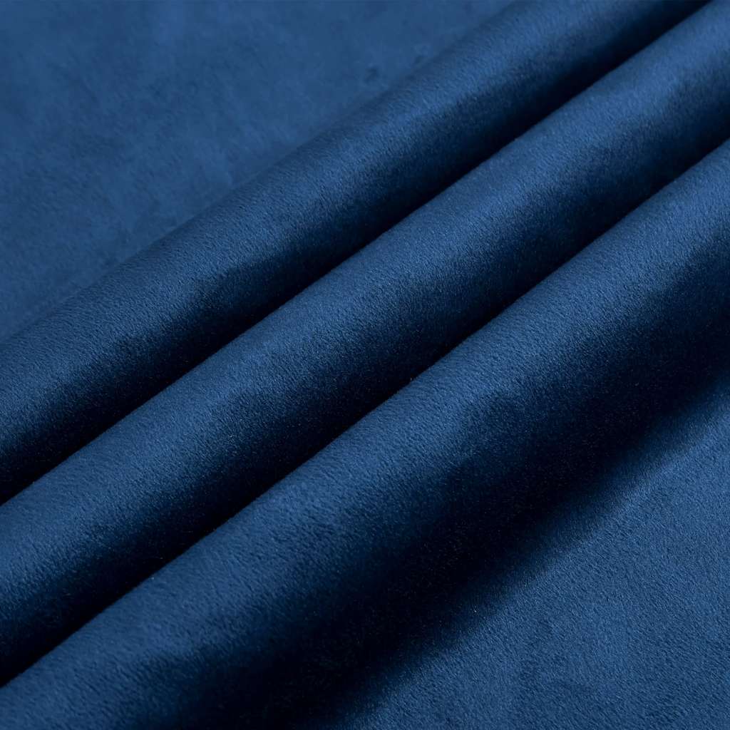 Gordijn verduisterend met ringen 290x245 cm fluweel blauw is nu te koop bij PeponiXL, paradijselijk wonen!