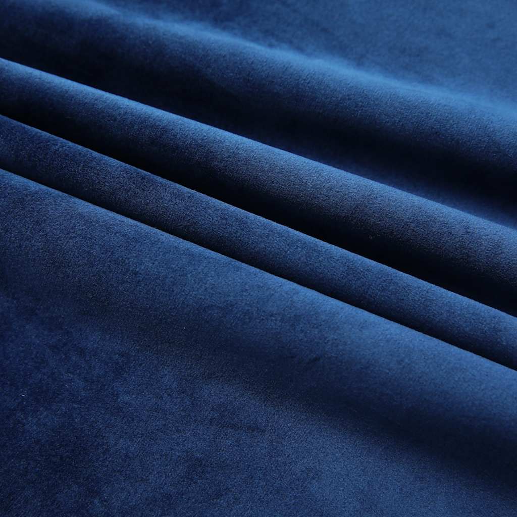 Gordijn verduisterend met haken 290x245 cm fluweel blauw is nu te koop bij PeponiXL, paradijselijk wonen!