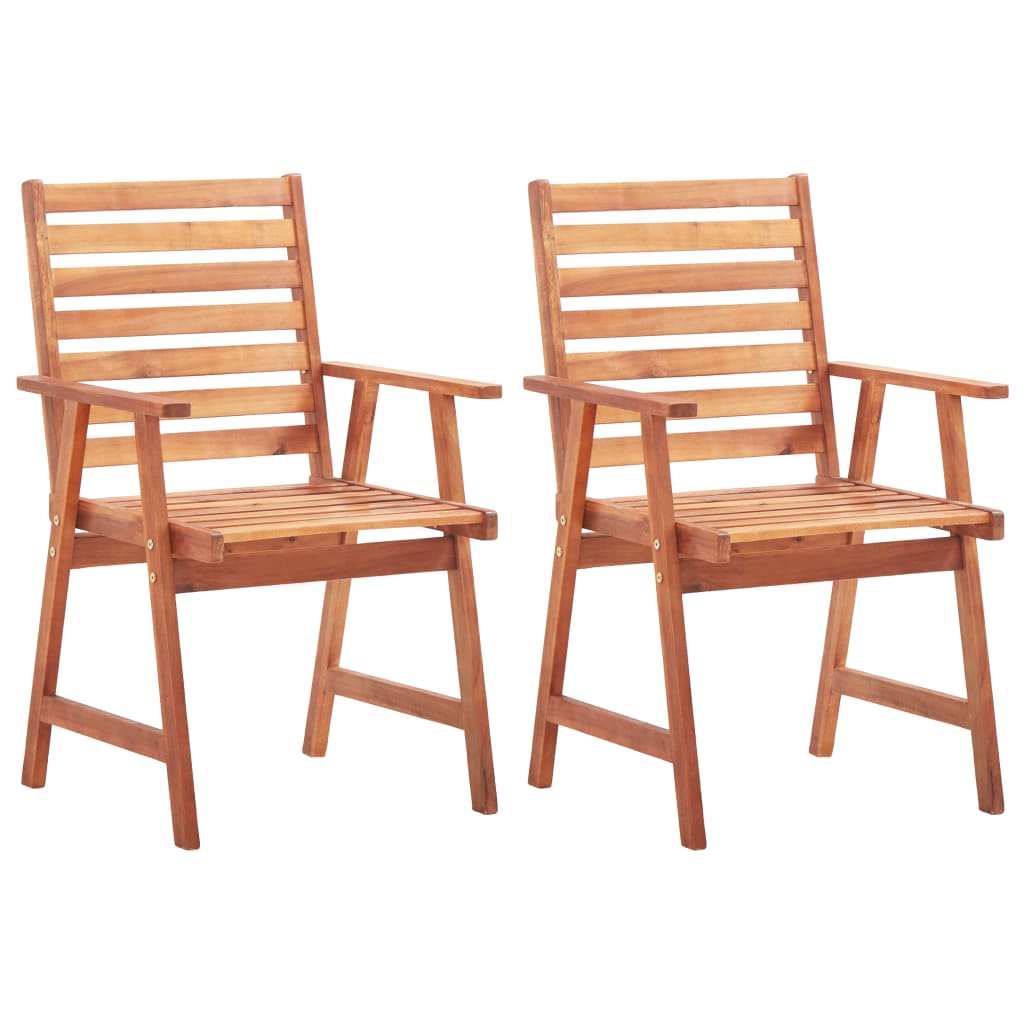 Tuinstoelen 2 st massief acaciahout is nu te koop bij PeponiXL, paradijselijk wonen!