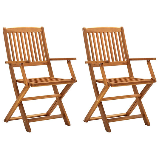 Tuinstoelen inklapbaar 2 st massief acaciahout is nu te koop bij PeponiXL, paradijselijk wonen!
