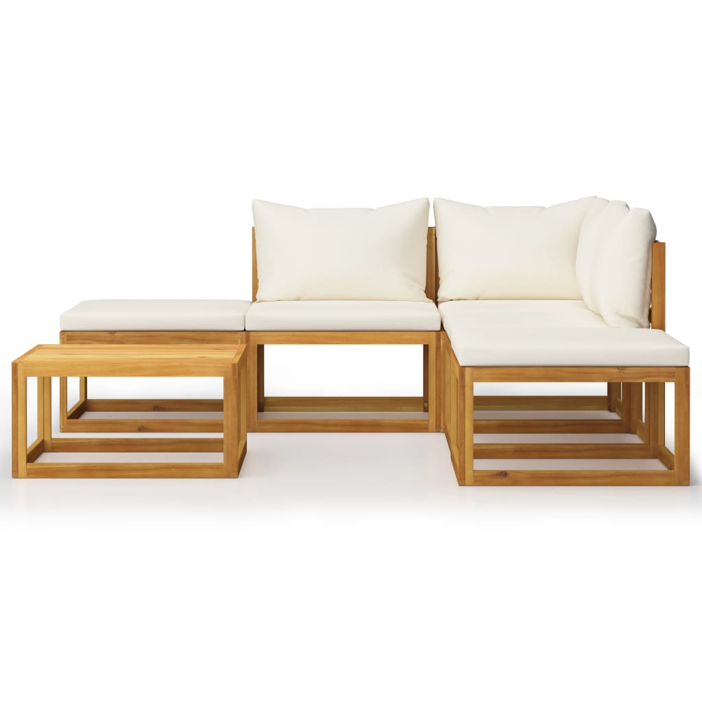 6-delige Loungeset met kussens massief acaciahout is nu te koop bij PeponiXL, paradijselijk wonen!