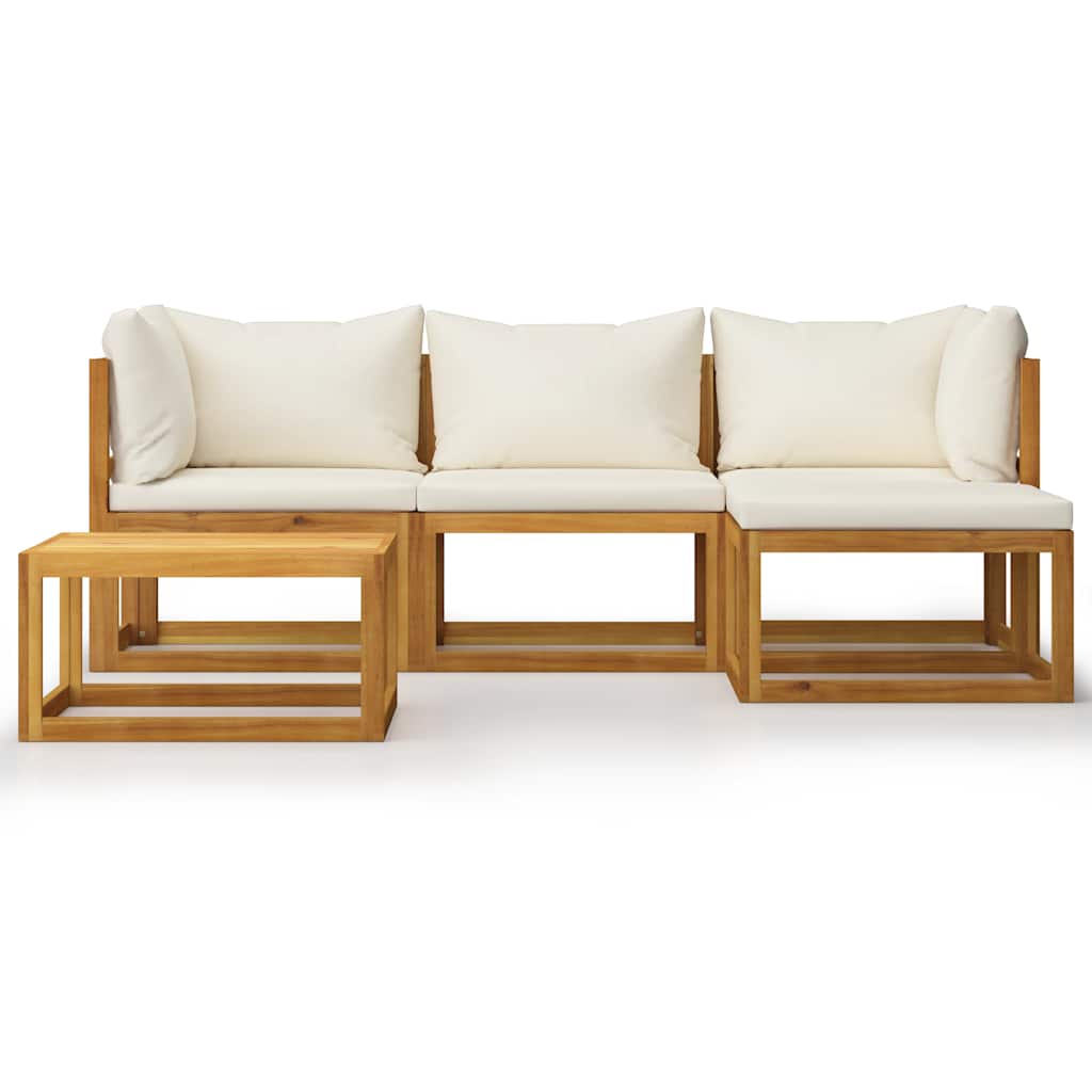 5-delige Loungeset met kussens massief acaciahout is nu te koop bij PeponiXL, paradijselijk wonen!