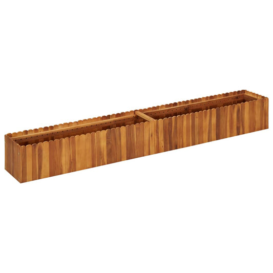 Plantenbak verhoogd 200x30x25 cm massief acaciahout is nu te koop bij PeponiXL, paradijselijk wonen!