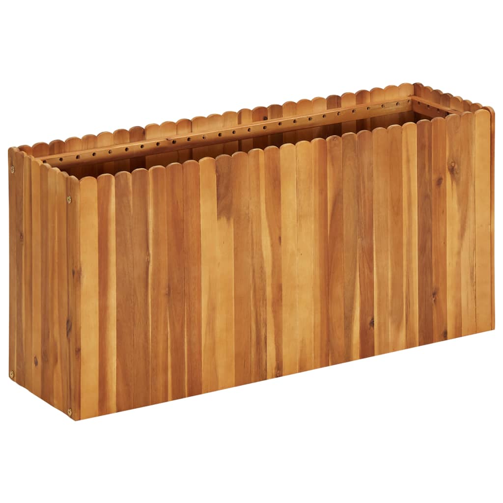 Plantenbak verhoogd 100x30x50 cm massief acaciahout is nu te koop bij PeponiXL, paradijselijk wonen!