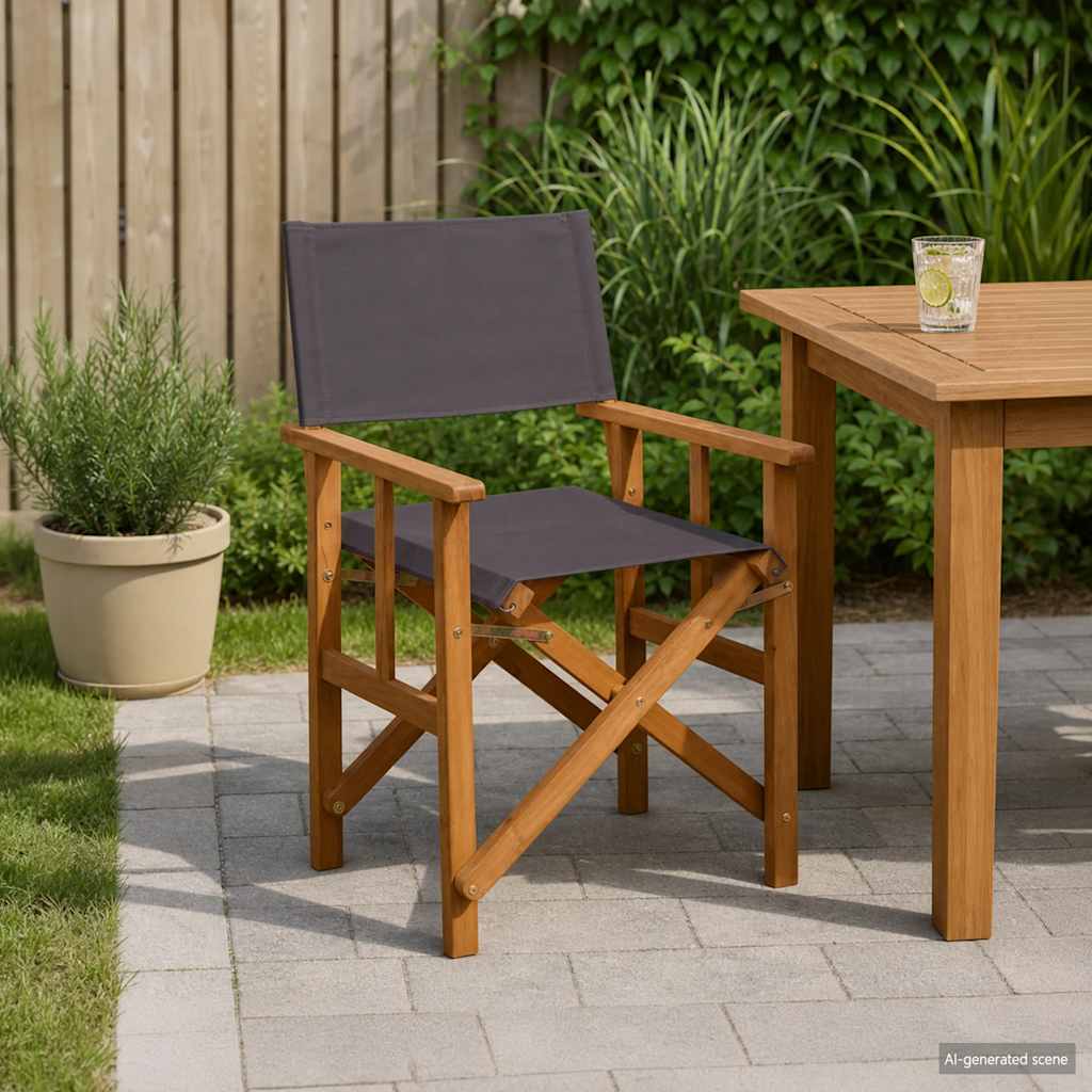 Regisseursstoelen 2 st massief acaciahout is nu te koop bij PeponiXL, paradijselijk wonen!