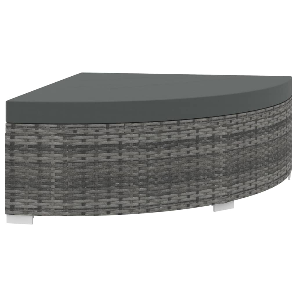 6-delige Loungeset met kussens poly rattan grijs is nu te koop bij PeponiXL, paradijselijk wonen!