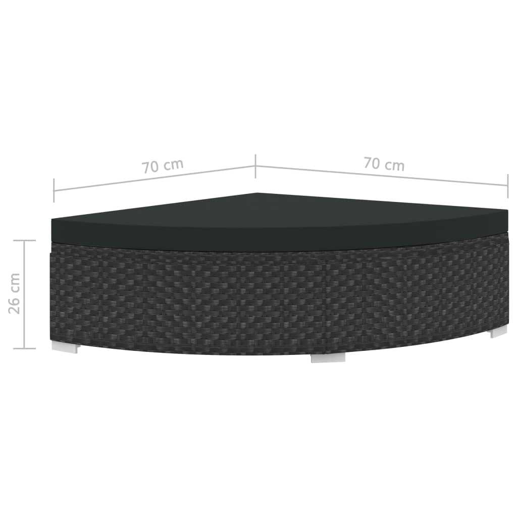6-delige Loungeset met kussens poly rattan zwart is nu te koop bij PeponiXL, paradijselijk wonen!
