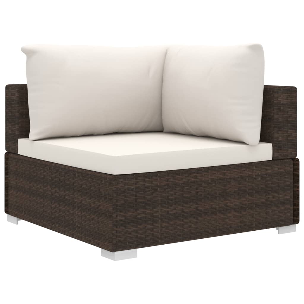 13-delige Loungeset met kussens poly rattan bruin is nu te koop bij PeponiXL, paradijselijk wonen!