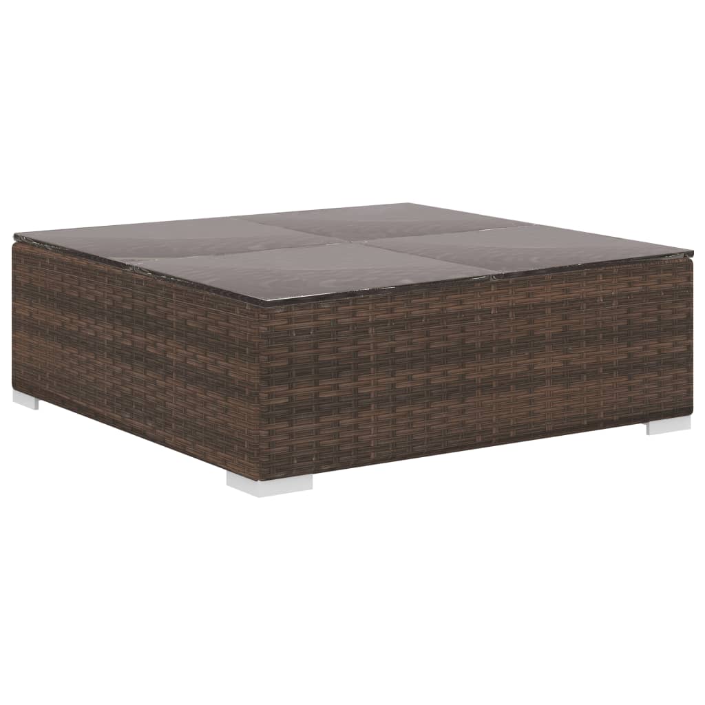 13-delige Loungeset met kussens poly rattan bruin is nu te koop bij PeponiXL, paradijselijk wonen!