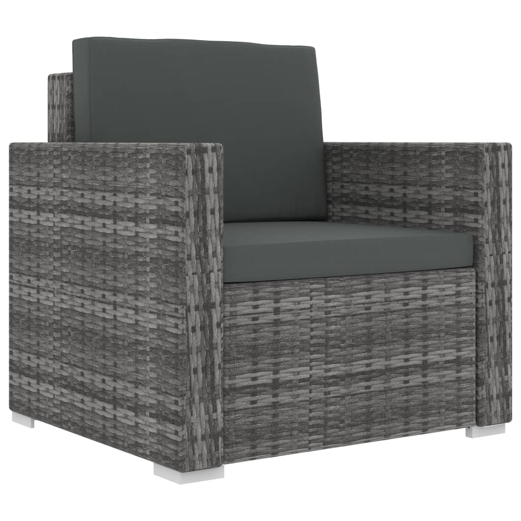 13-delige Loungeset met kussens poly rattan grijs is nu te koop bij PeponiXL, paradijselijk wonen!