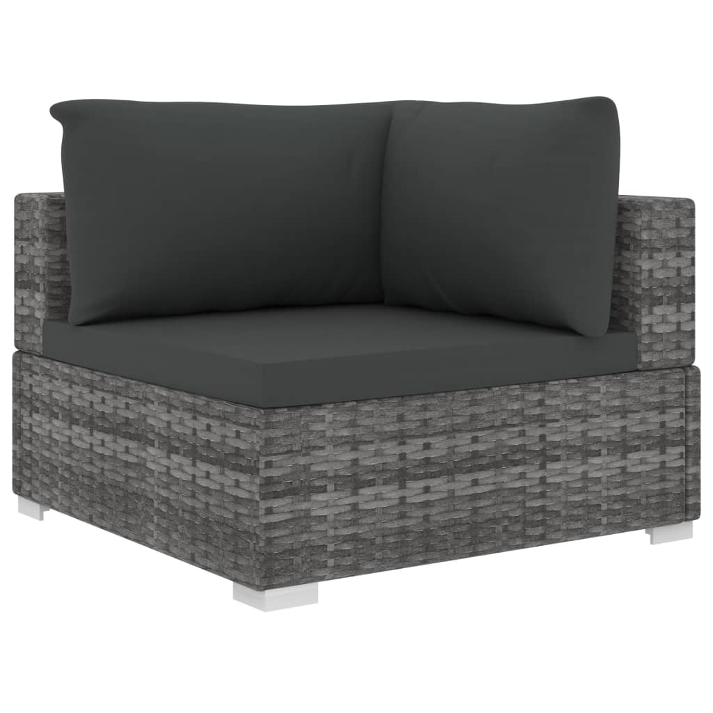 13-delige Loungeset met kussens poly rattan grijs is nu te koop bij PeponiXL, paradijselijk wonen!