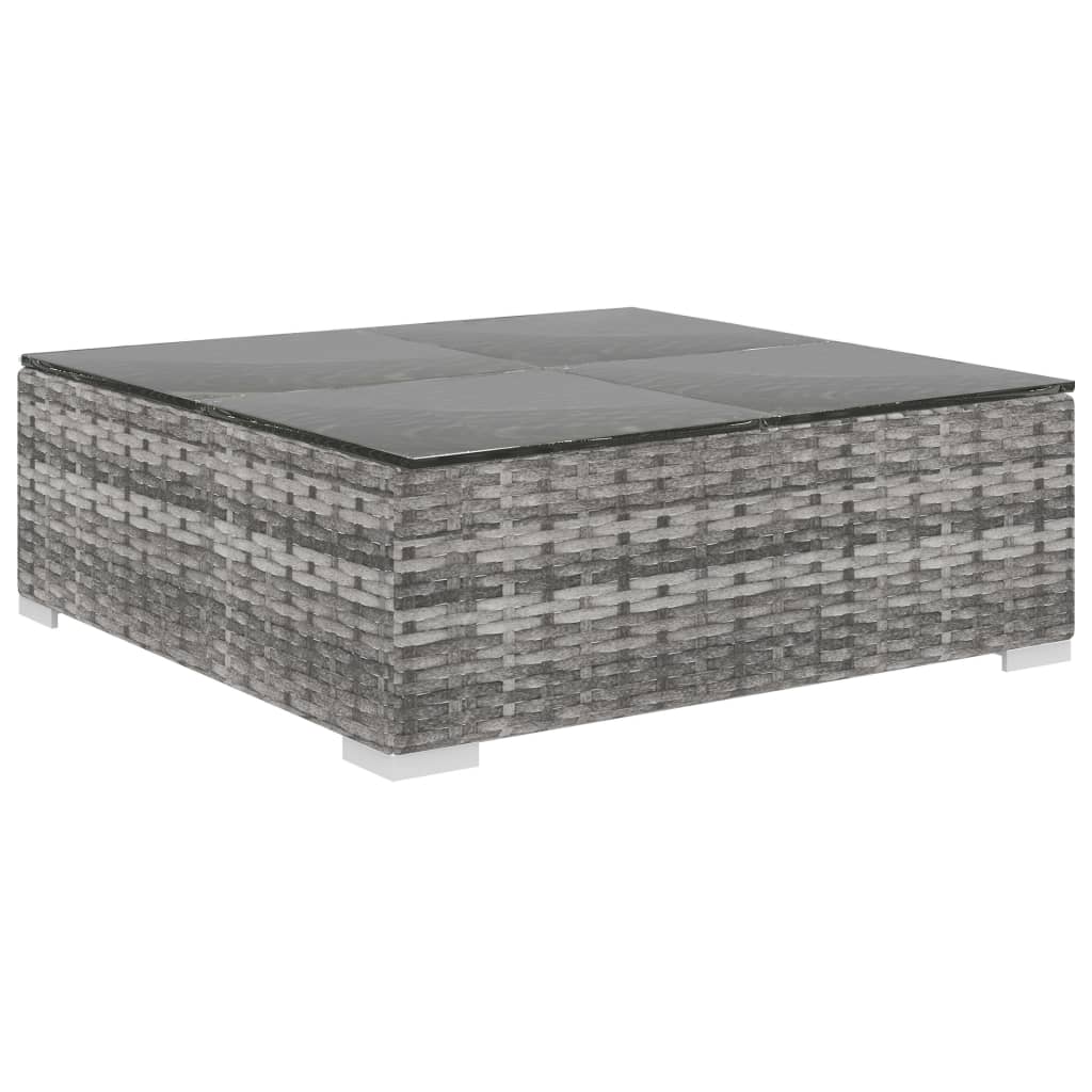 9-delige Loungeset met kussens poly rattan grijs is nu te koop bij PeponiXL, paradijselijk wonen!