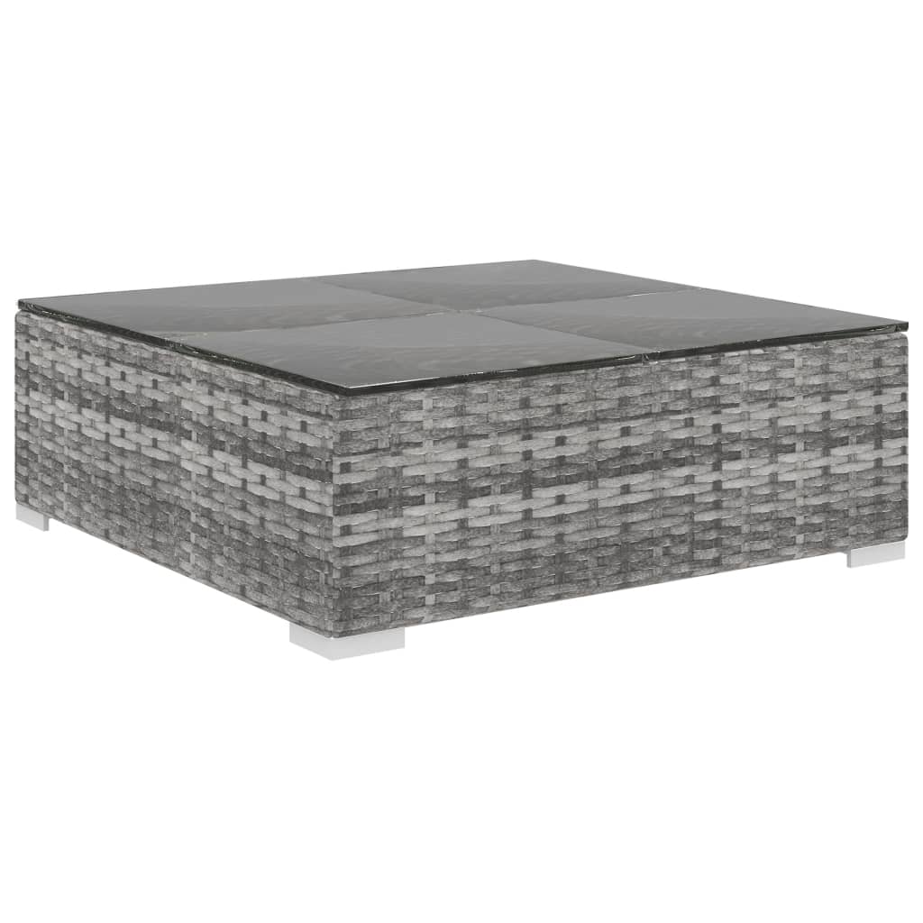 4-delige Loungeset met kussens poly rattan grijs is nu te koop bij PeponiXL, paradijselijk wonen!