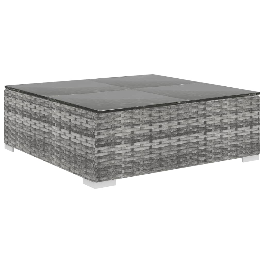 9-delige Loungeset met kussens poly rattan grijs is nu te koop bij PeponiXL, paradijselijk wonen!