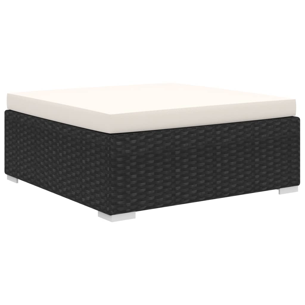 11-delige Loungeset met kussens poly rattan zwart is nu te koop bij PeponiXL, paradijselijk wonen!