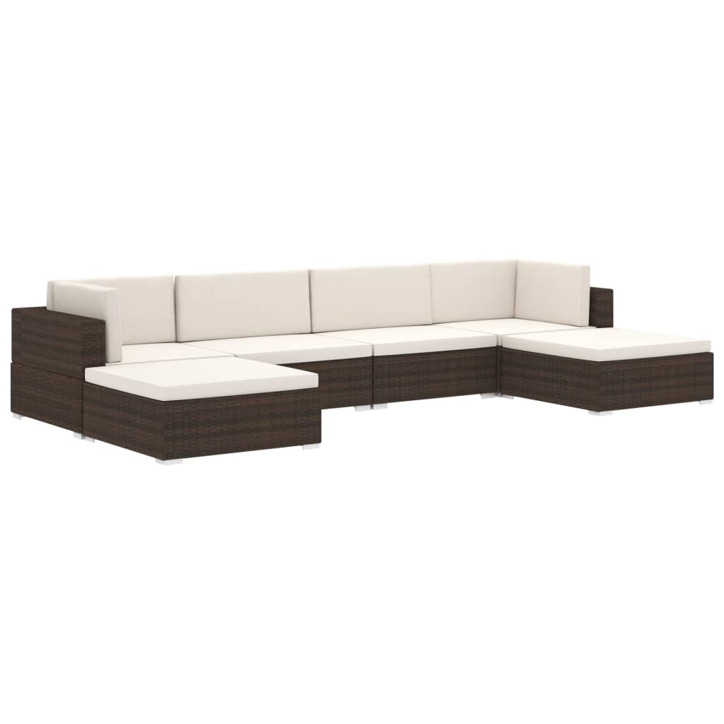 Hoekbank 1 st met kussens poly rattan zwart is nu te koop bij PeponiXL, paradijselijk wonen!