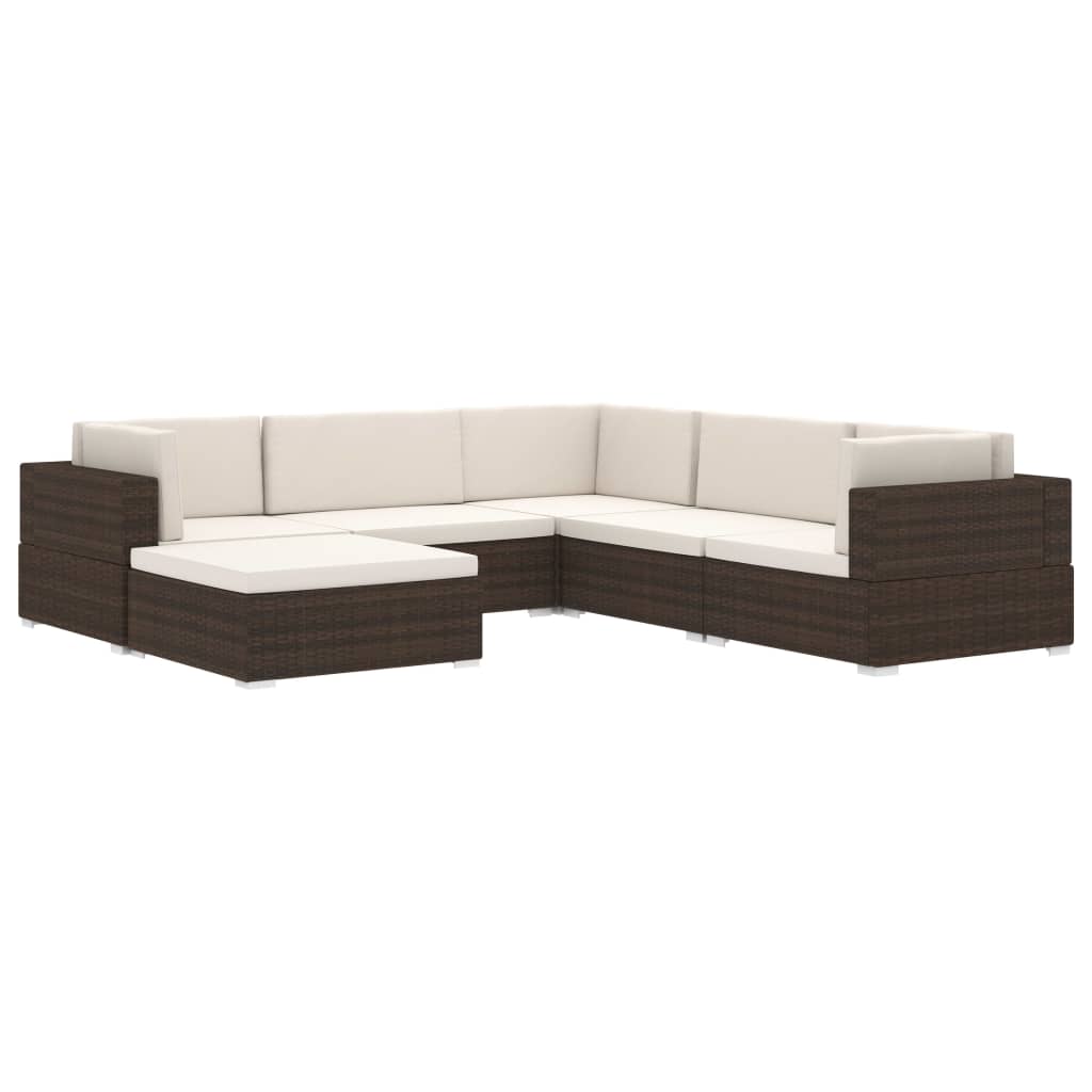 Hoekbank 1 st met kussens poly rattan zwart is nu te koop bij PeponiXL, paradijselijk wonen!