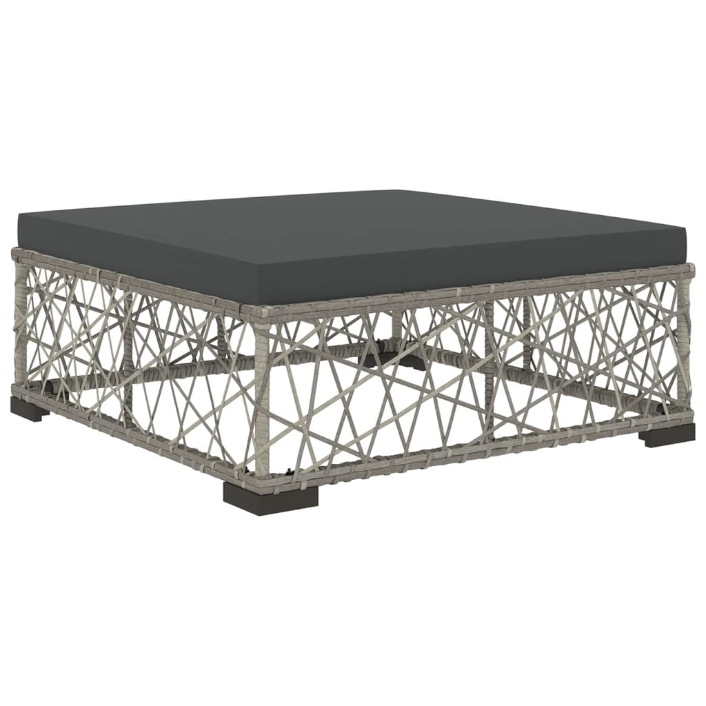 6-delige Loungeset met kussens poly rattan grijs is nu te koop bij PeponiXL, paradijselijk wonen!