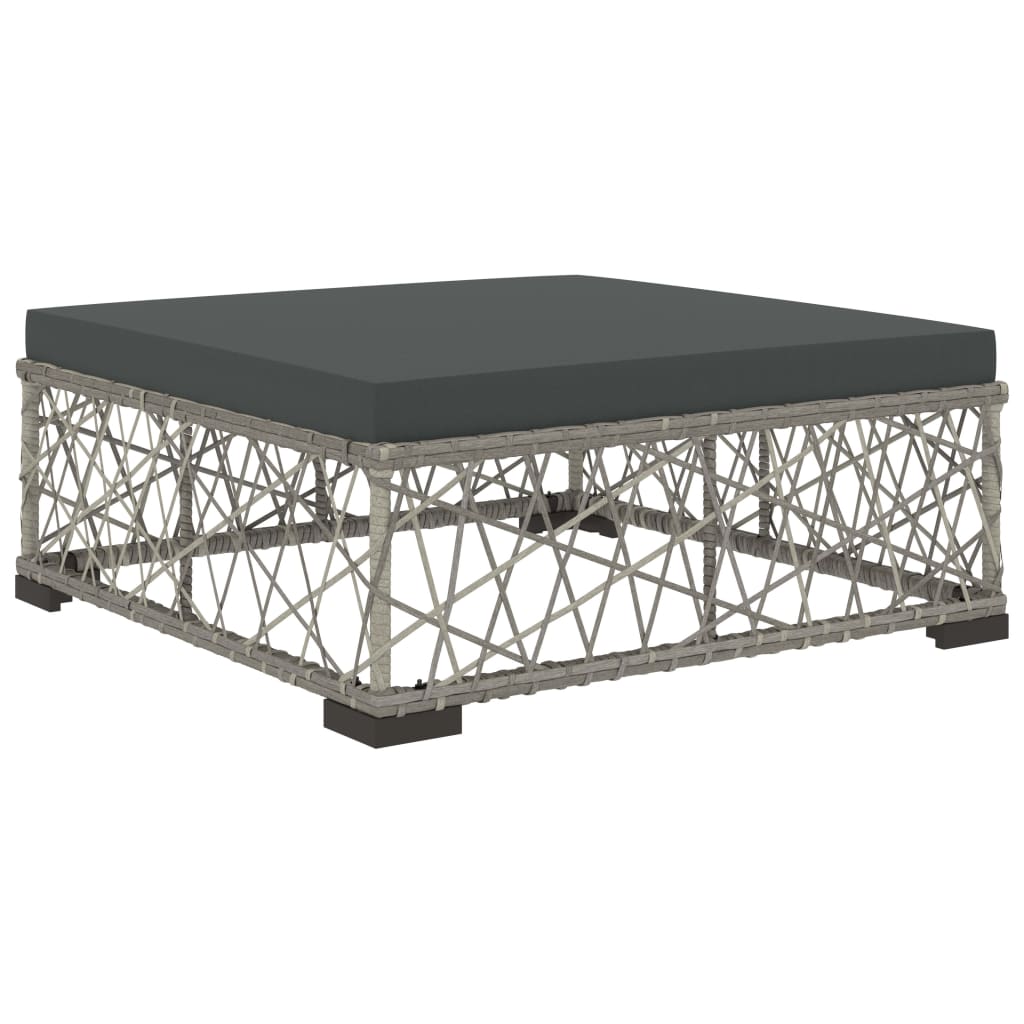 8-delige Loungeset met kussens poly rattan grijs is nu te koop bij PeponiXL, paradijselijk wonen!