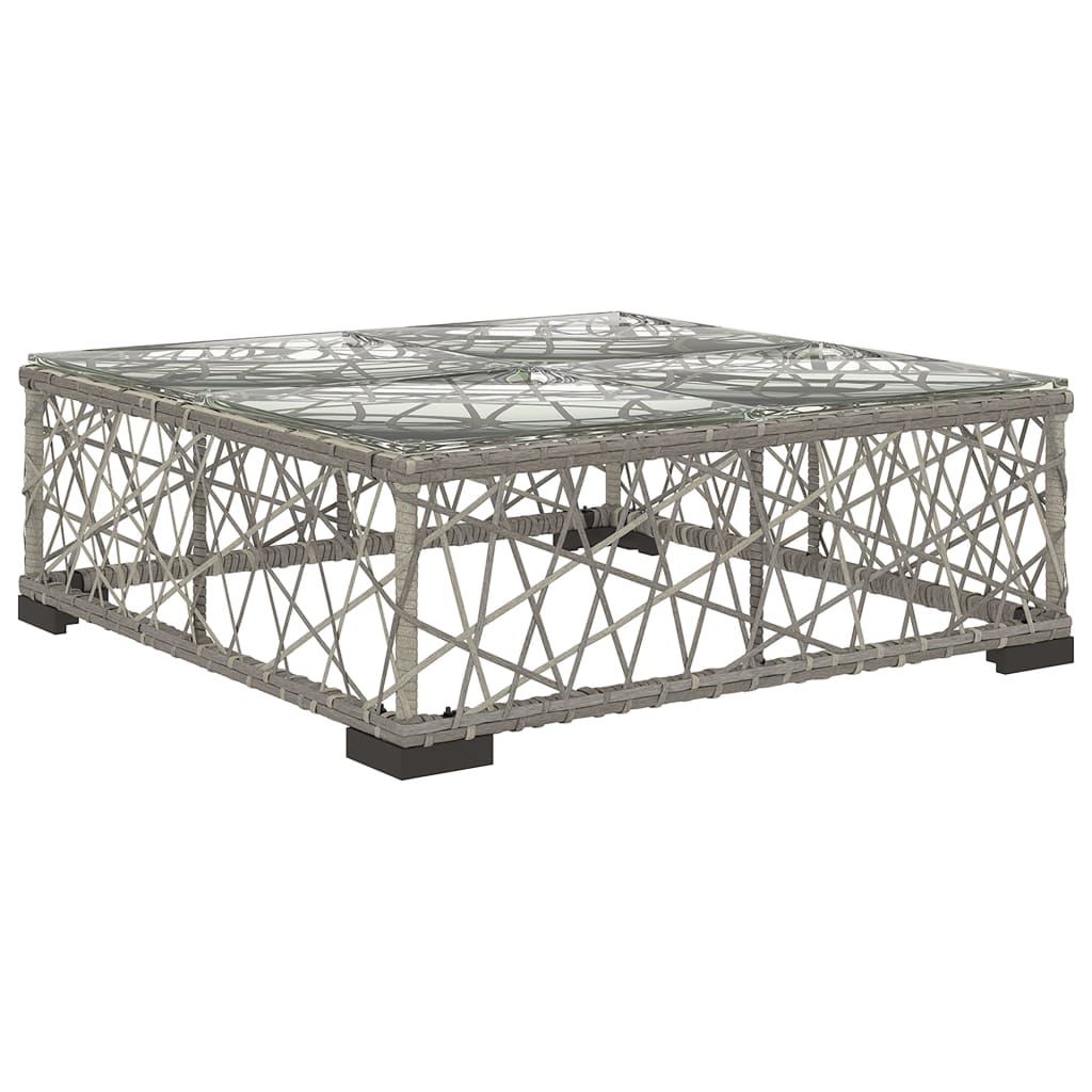 5-delige Loungeset met kussens poly rattan grijs is nu te koop bij PeponiXL, paradijselijk wonen!
