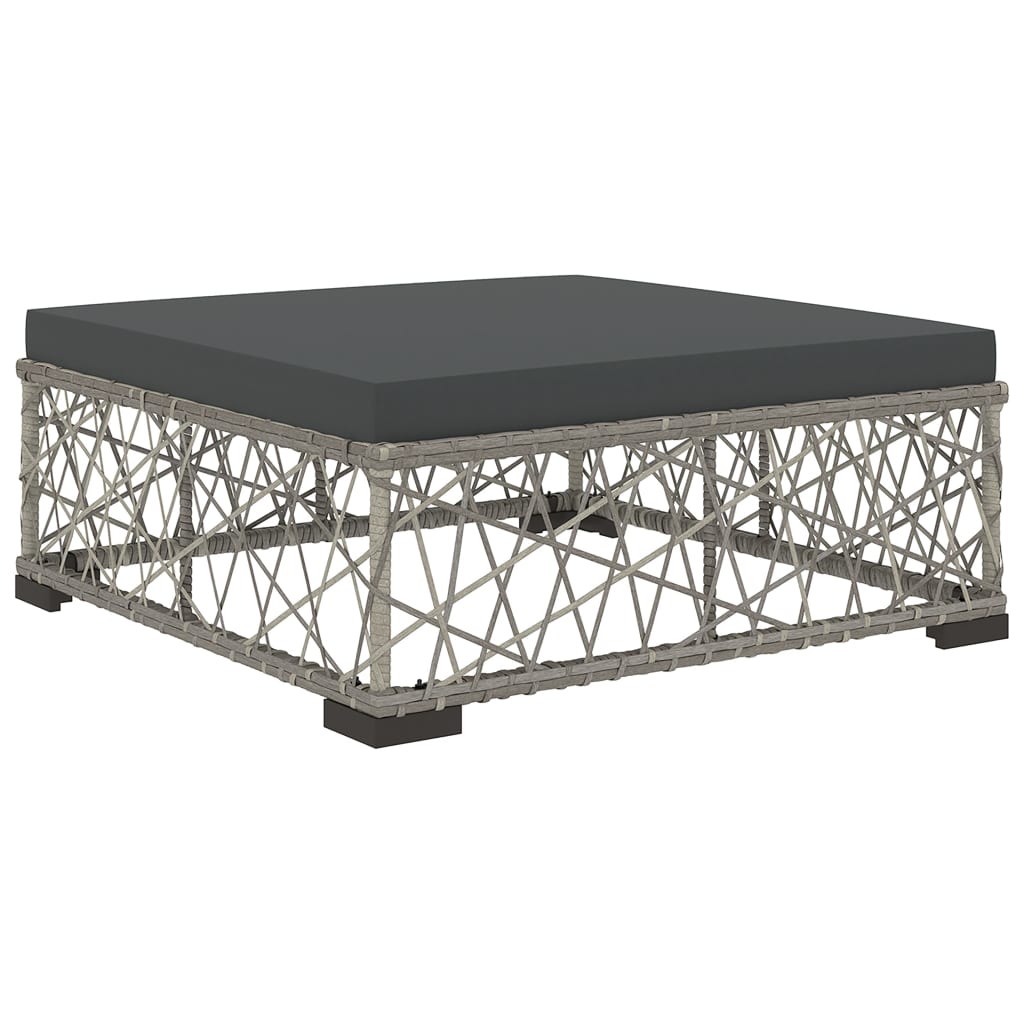5-delige Loungeset met kussens poly rattan grijs is nu te koop bij PeponiXL, paradijselijk wonen!