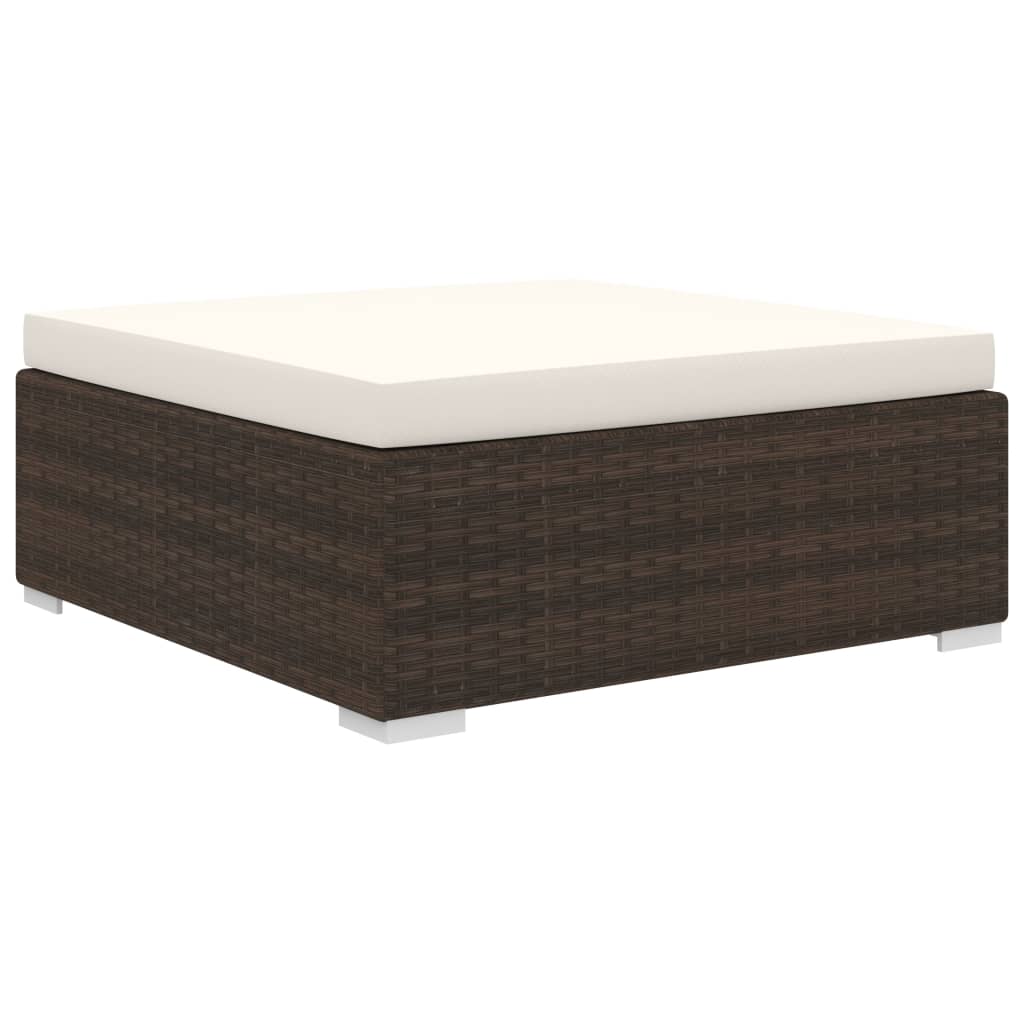 10-delige Loungeset met kussens poly rattan bruin is nu te koop bij PeponiXL, paradijselijk wonen!