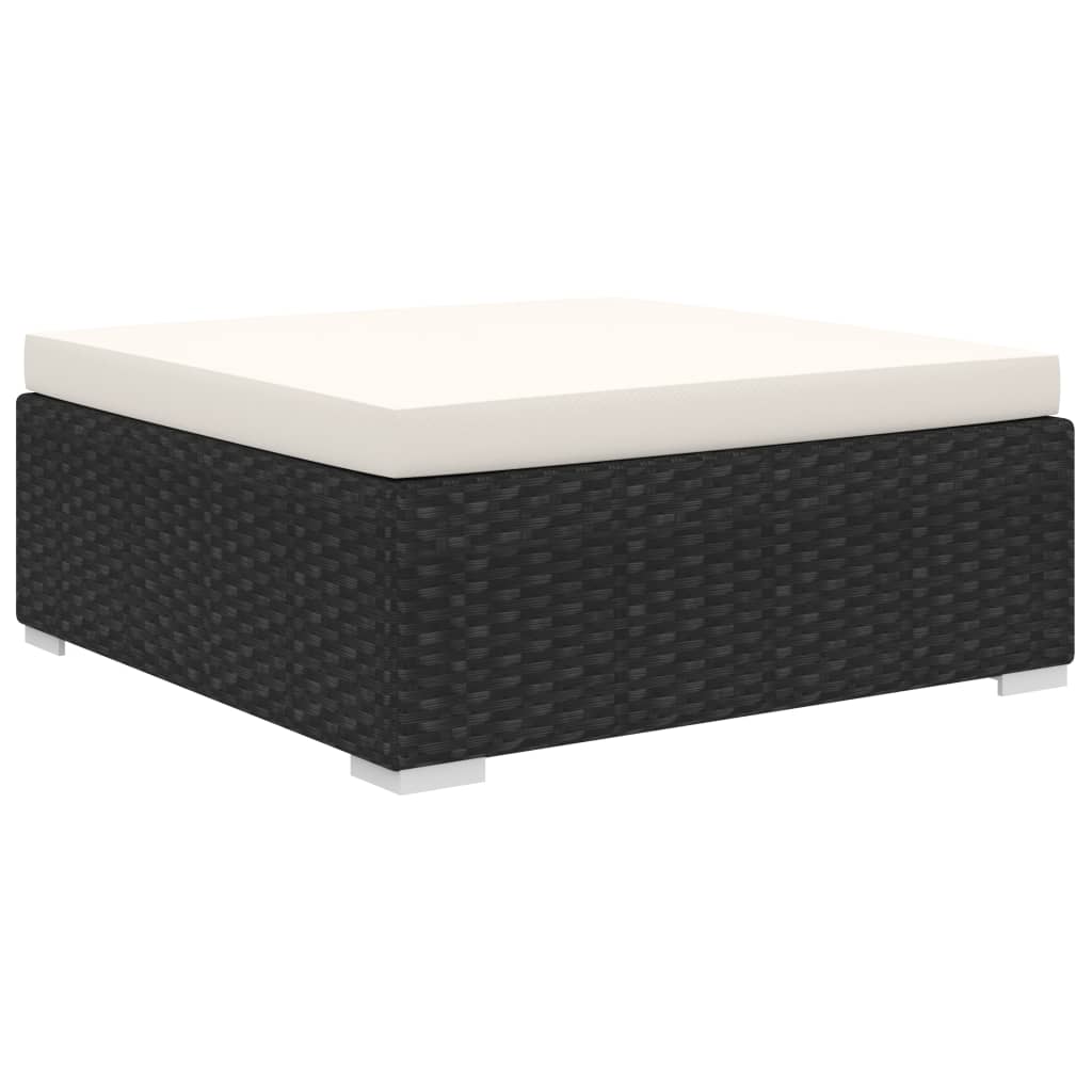 10-delige Loungeset met kussens poly rattan zwart is nu te koop bij PeponiXL, paradijselijk wonen!