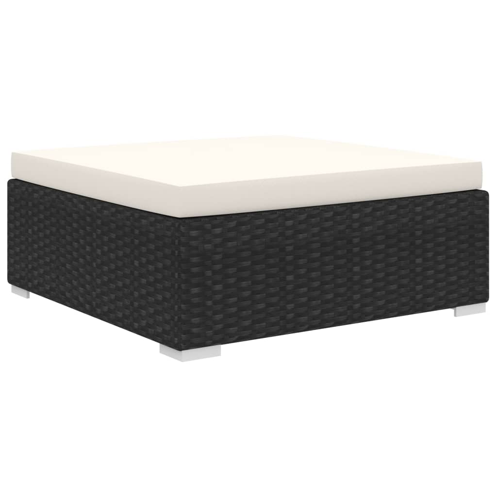 11-delige Loungeset met kussens poly rattan zwart is nu te koop bij PeponiXL, paradijselijk wonen!