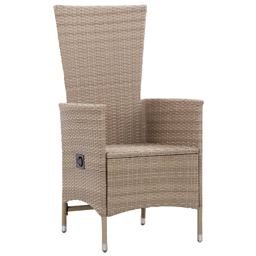 Tuinstoelen 2 st met kussens poly rattan beige is nu te koop bij PeponiXL, paradijselijk wonen!