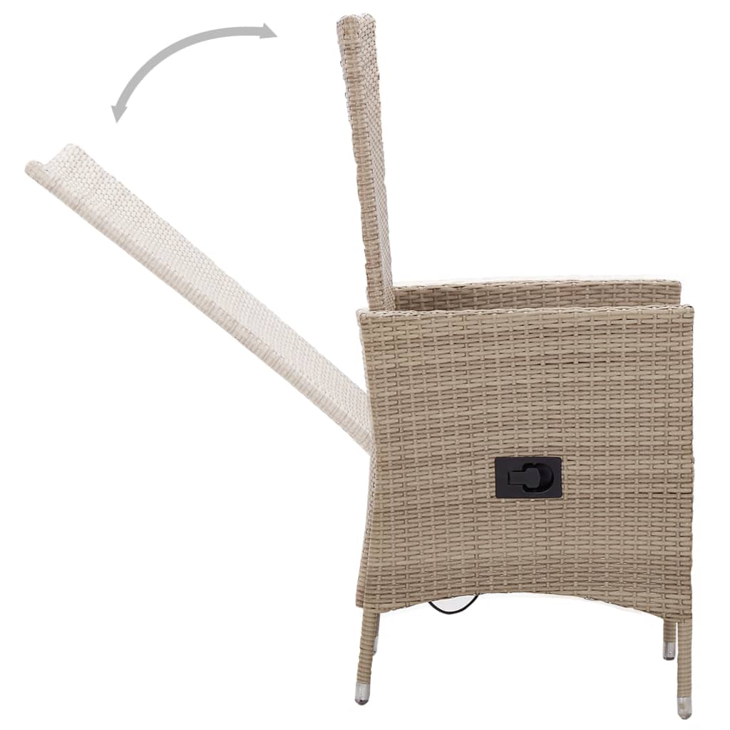 Tuinstoelen 2 st met kussens poly rattan beige is nu te koop bij PeponiXL, paradijselijk wonen!