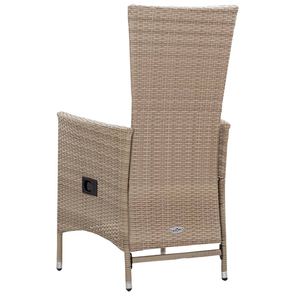 Tuinstoelen 2 st met kussens poly rattan beige is nu te koop bij PeponiXL, paradijselijk wonen!