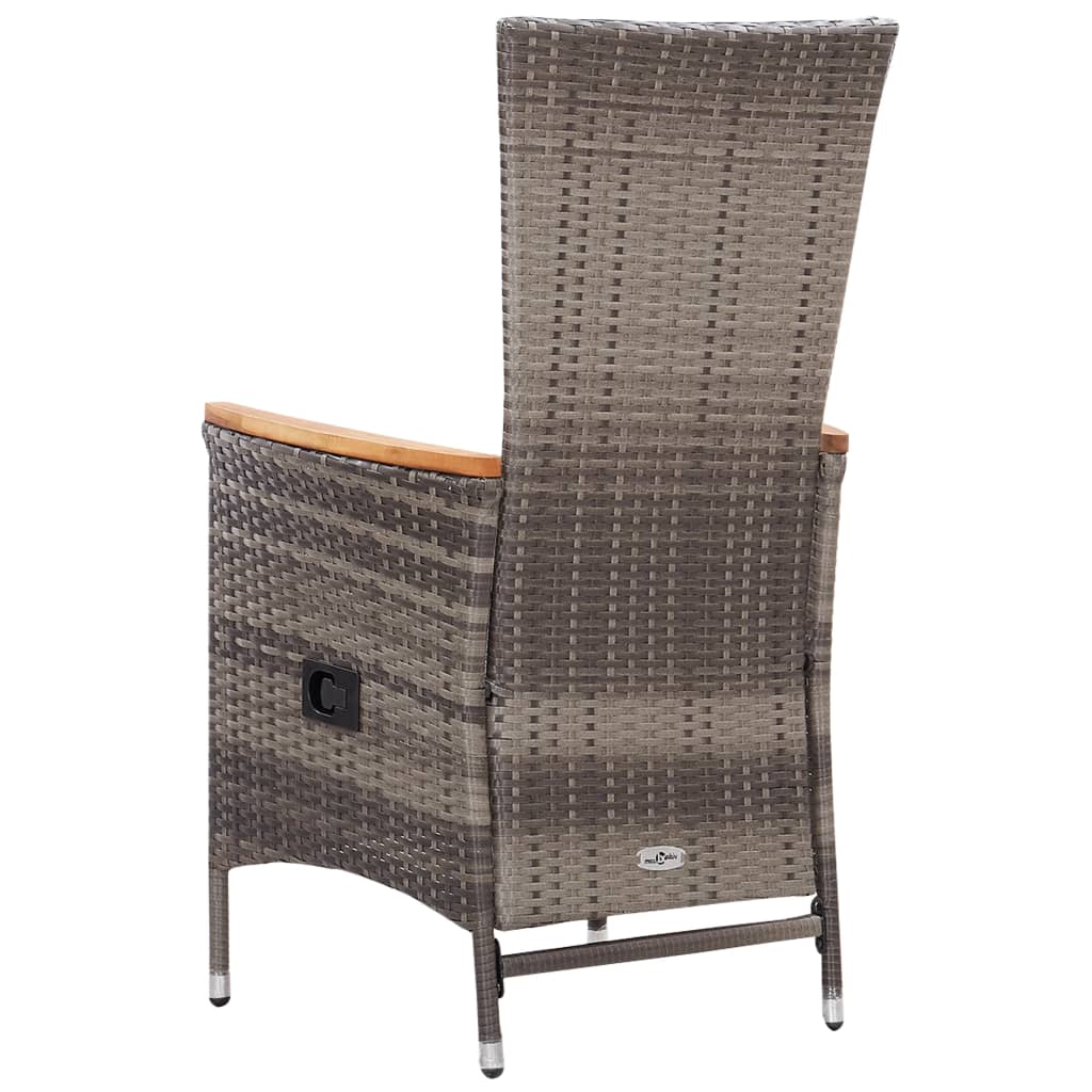 Tuinstoelen 2 st met kussens poly rattan grijs is nu te koop bij PeponiXL, paradijselijk wonen!