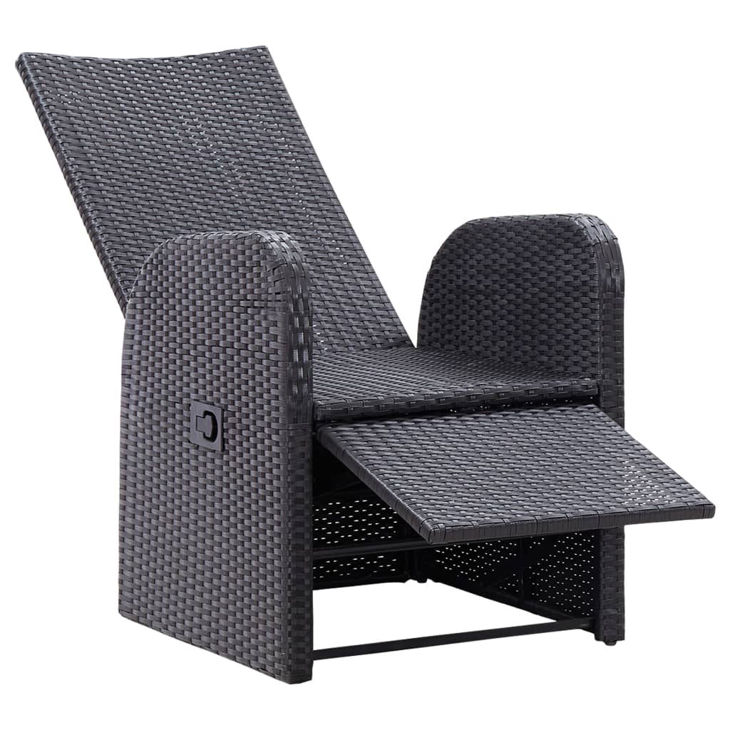 3-delige Bistroset met kussens poly rattan zwart is nu te koop bij PeponiXL, paradijselijk wonen!