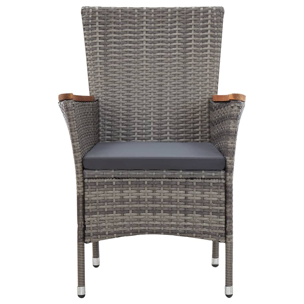 9-delige Tuinset poly rattan acaciahout grijs is nu te koop bij PeponiXL, paradijselijk wonen!