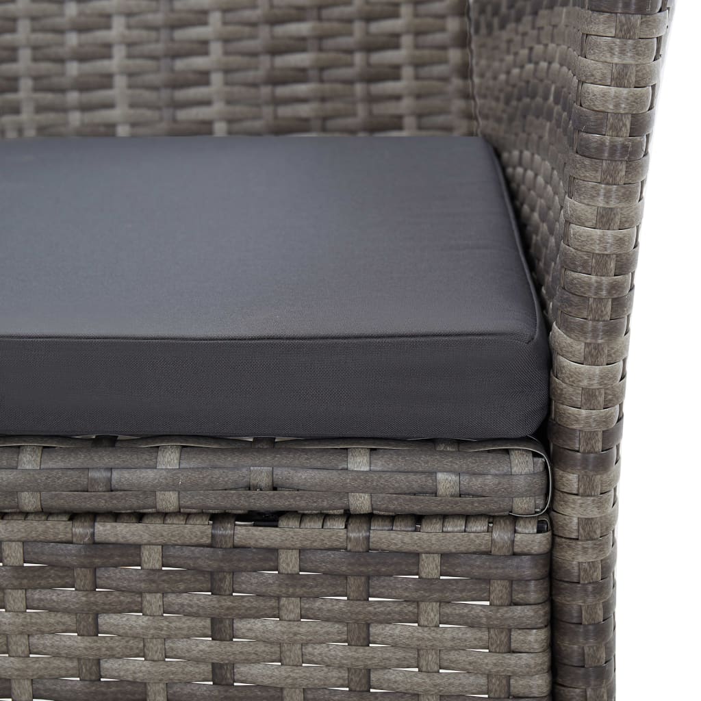 9-delige Tuinset poly rattan acaciahout grijs is nu te koop bij PeponiXL, paradijselijk wonen!