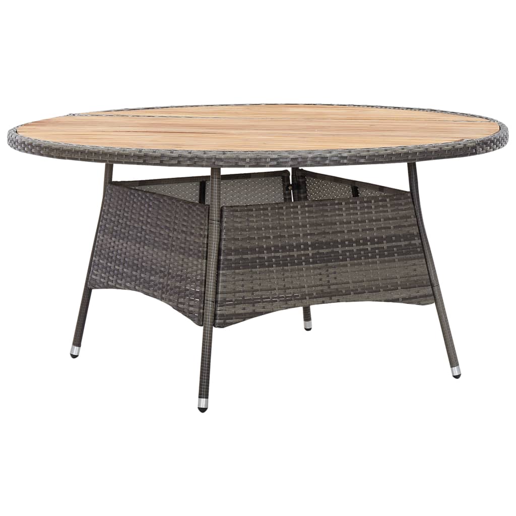 9-delige Tuinset poly rattan acaciahout grijs is nu te koop bij PeponiXL, paradijselijk wonen!