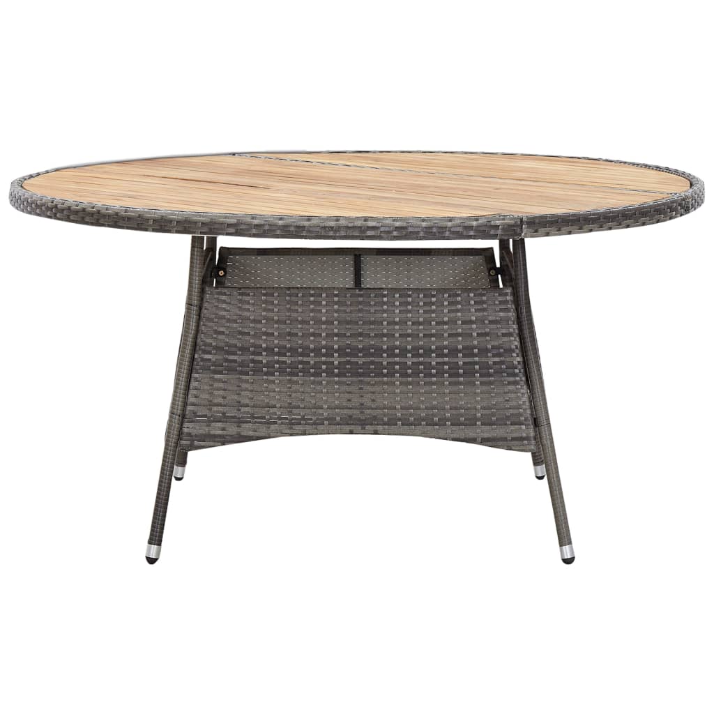 9-delige Tuinset poly rattan acaciahout grijs is nu te koop bij PeponiXL, paradijselijk wonen!