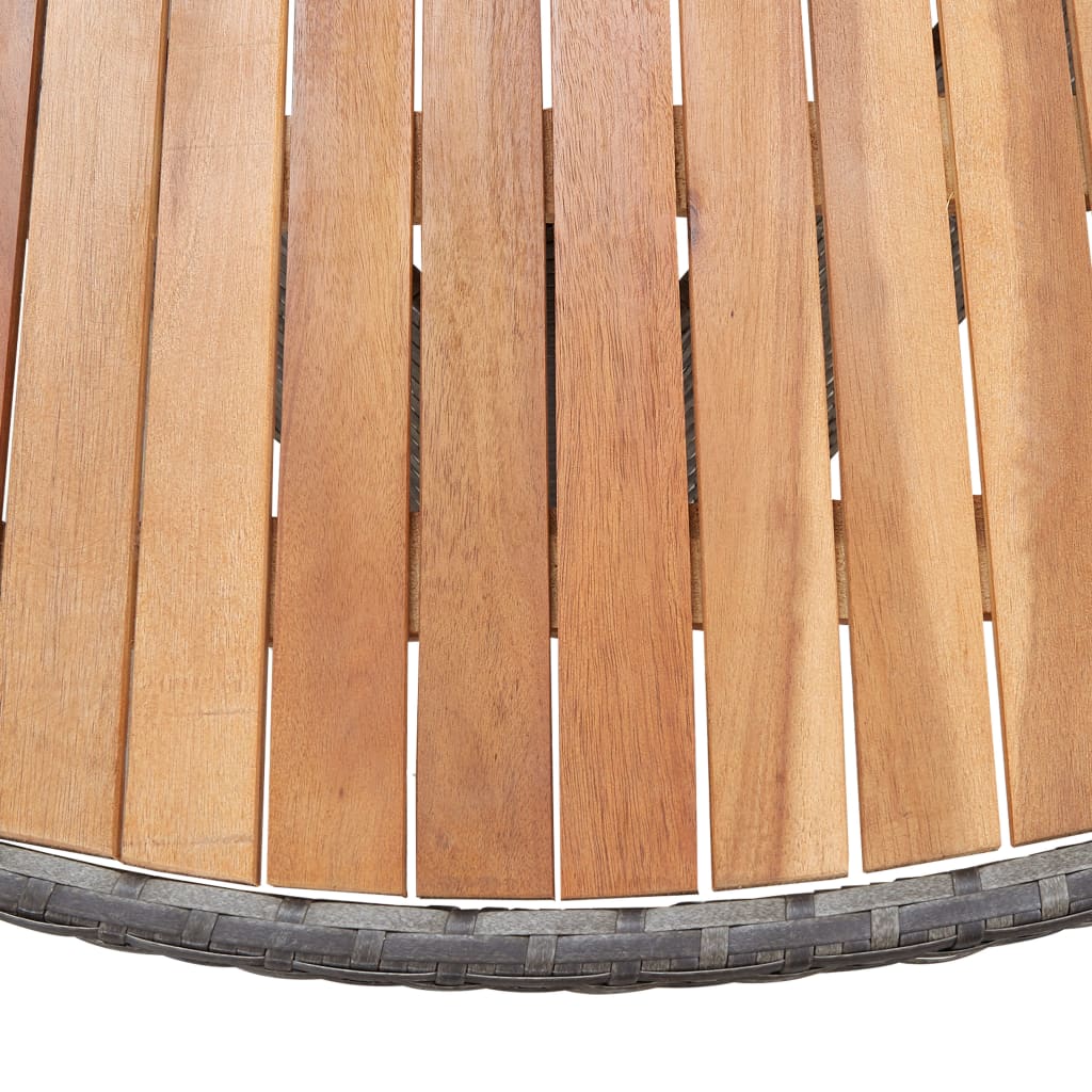 9-delige Tuinset poly rattan acaciahout grijs is nu te koop bij PeponiXL, paradijselijk wonen!