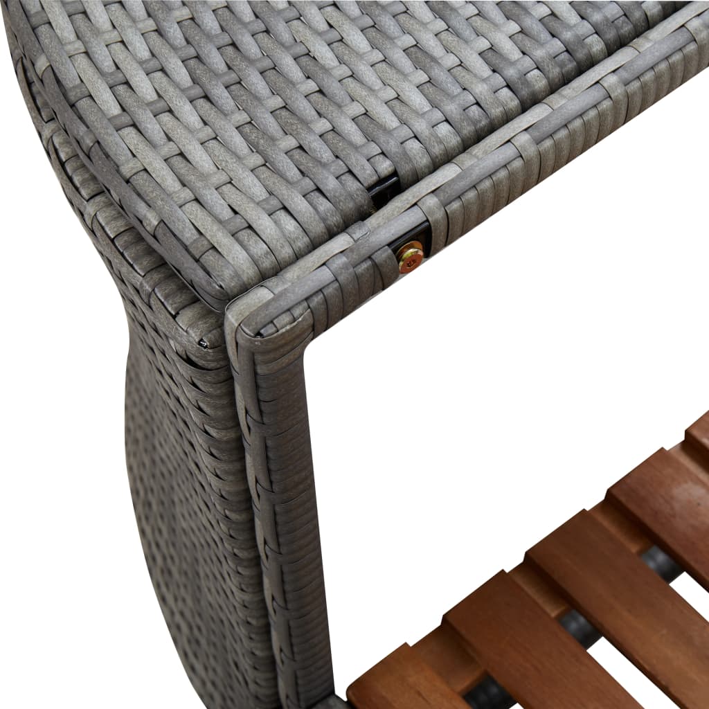 Spa-ombouw vierkant 268x268x55 cm poly rattan grijs is nu te koop bij PeponiXL, paradijselijk wonen!