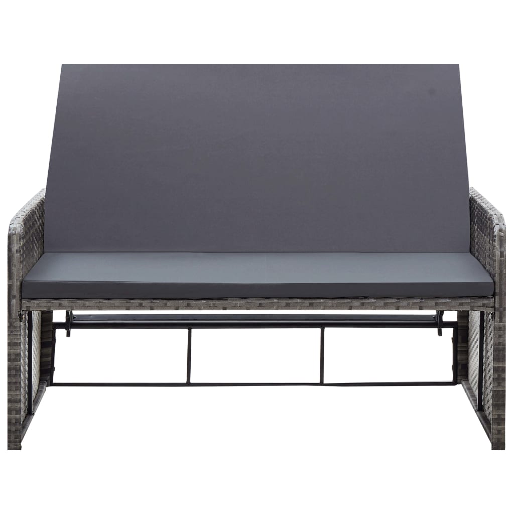 2-delige Loungeset met kussens poly rattan grijs is nu te koop bij PeponiXL, paradijselijk wonen!