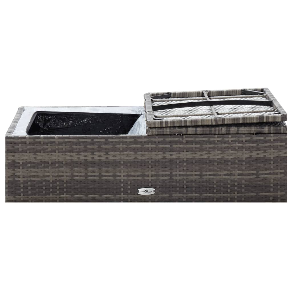 2-delige Loungeset met kussens poly rattan grijs is nu te koop bij PeponiXL, paradijselijk wonen!